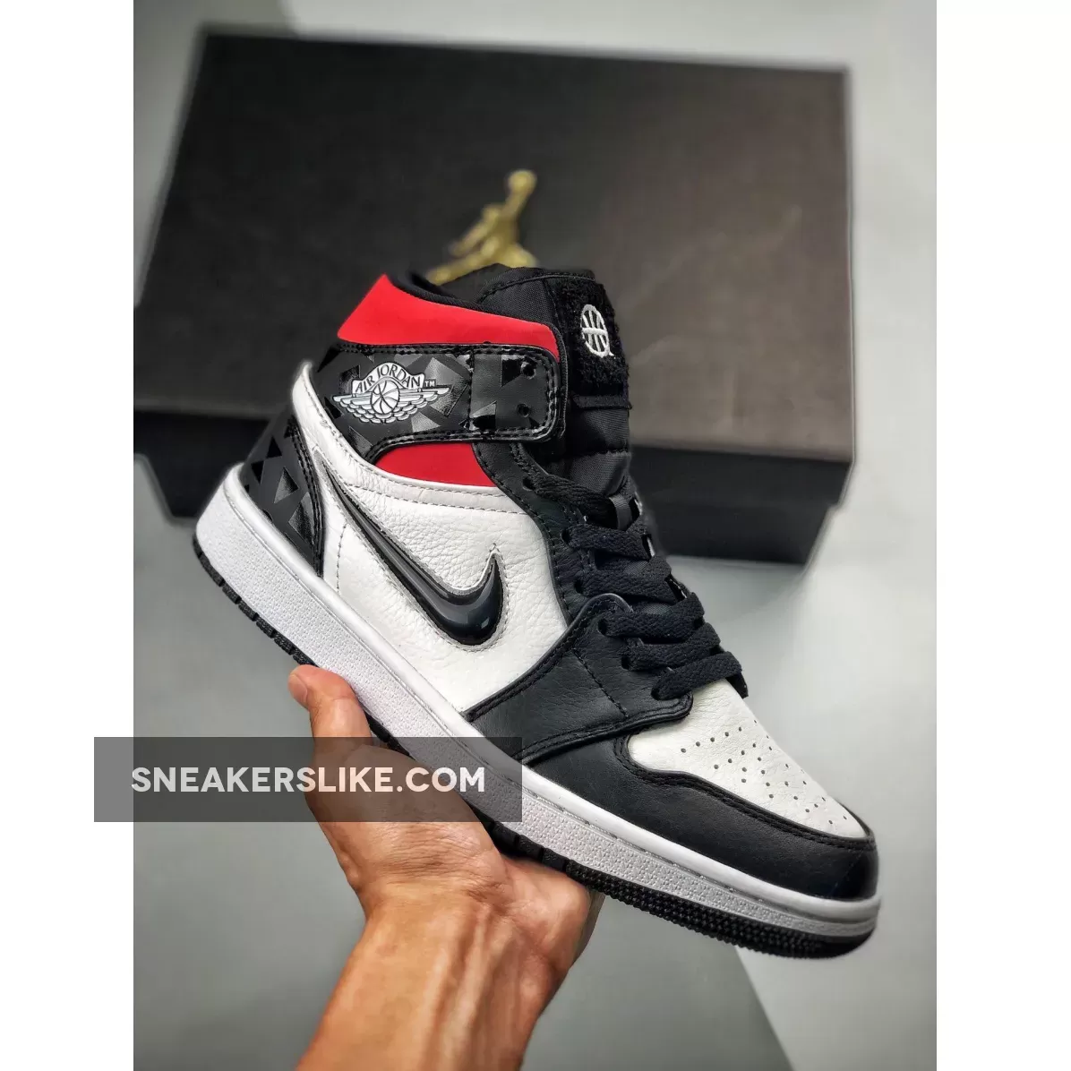 Air Jordan 1 Mid 'Quai 54' Black/White-Multi-Color / jordan 1 mid quai