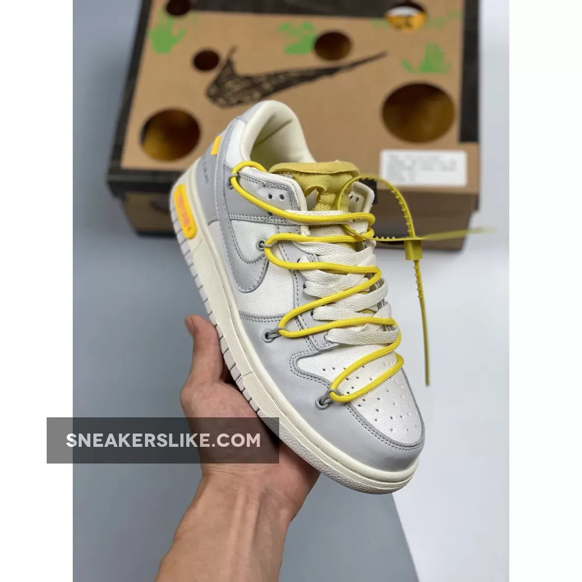 Off-White X Nike Dunk Low '29 Of 50' Grey Sail Restock