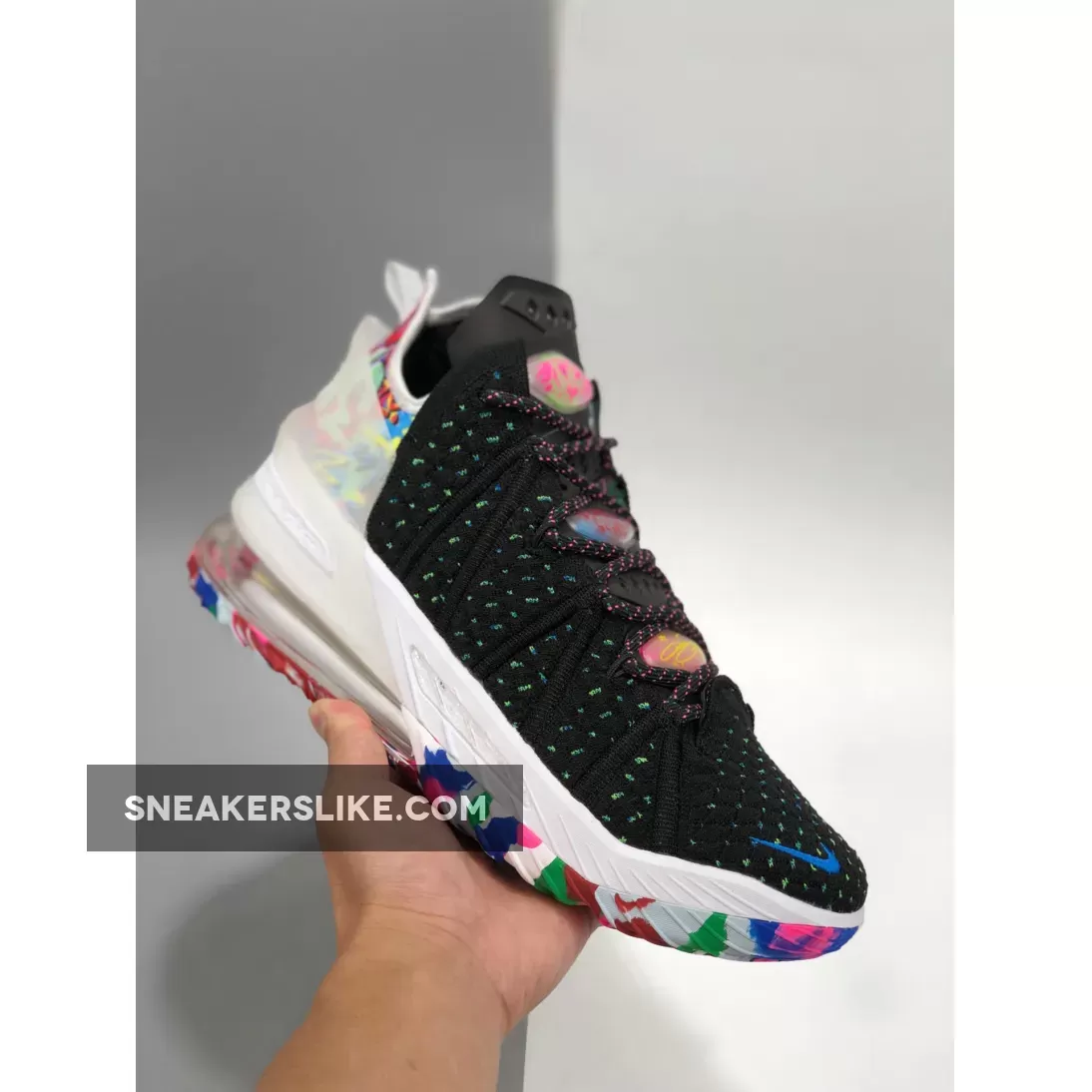 Nike LeBron 18 'James Gang' Black/Pink Blast-Multi-Color CQ9283-002 New Releases