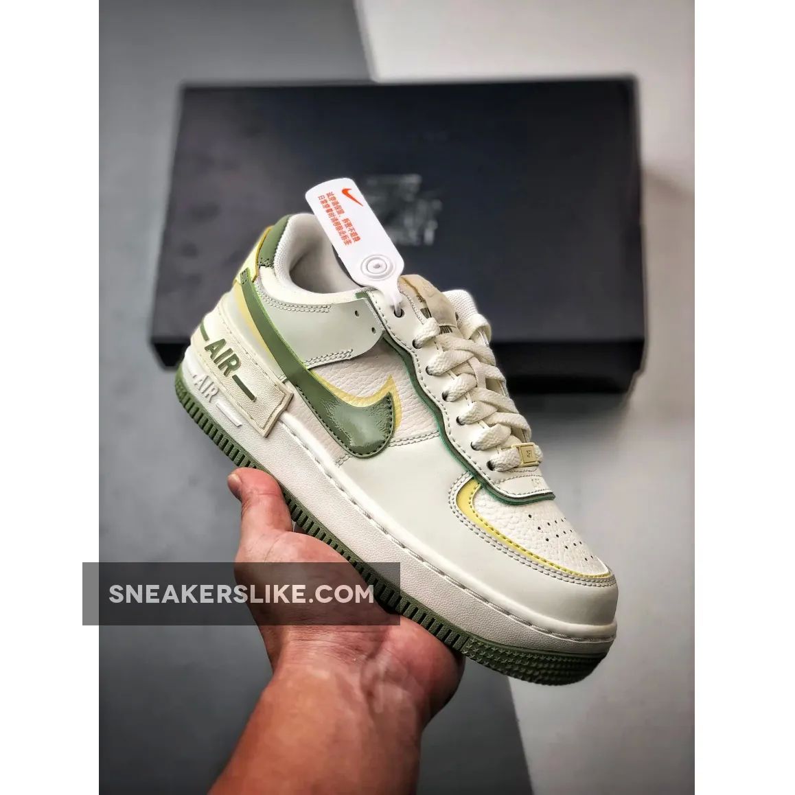 Nike Air Force 1 Shadow Pale Ivory Oil Green